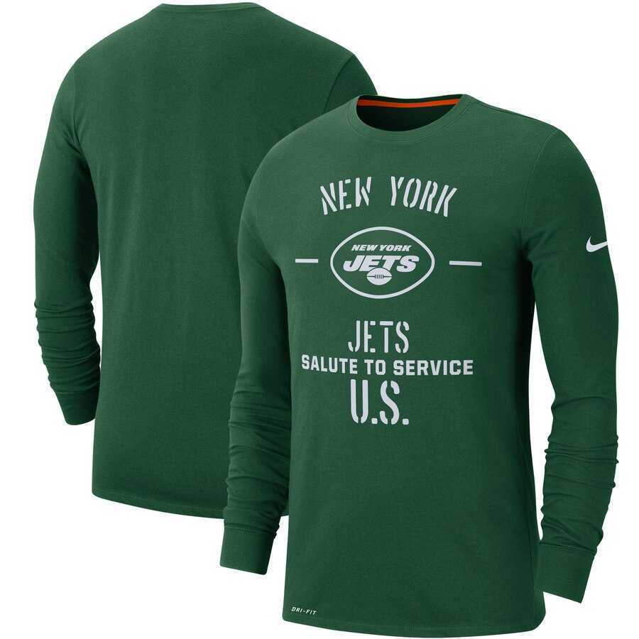 Men's New York Jets Nike Green 2019 Salute to Service Sideline Performance Long Sleeve Shirt,We sell and wholesale Men's New York Jets Nike Green 2019 Salute to Service Sideline Performance Long Sleeve Shirt on line form chian!